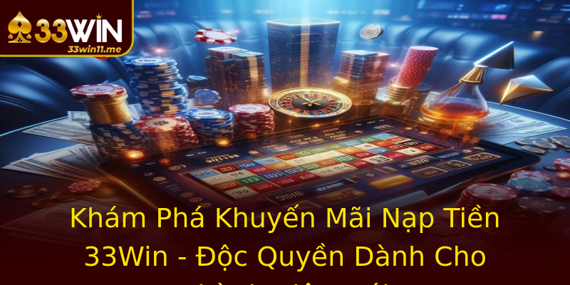 Khám Phá Khuyến Mãi Nạp Tiền 33Win - Độc Quyền Dành Cho Thành Viên Mới